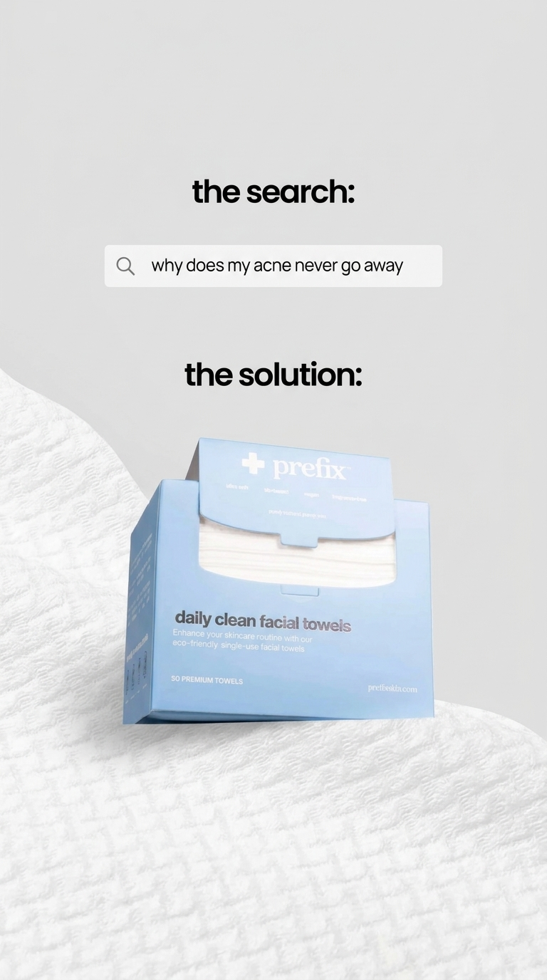Prefix daily clean facial towels static ad